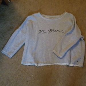 American Eagle No Merci crop sweater